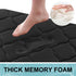 OLANLY Memory Foam Toilet Rugs U-Shaped 24x20, Ultra Soft Non-Slip Bathroom Mats, Machine Washable Contour Bath Rugs
