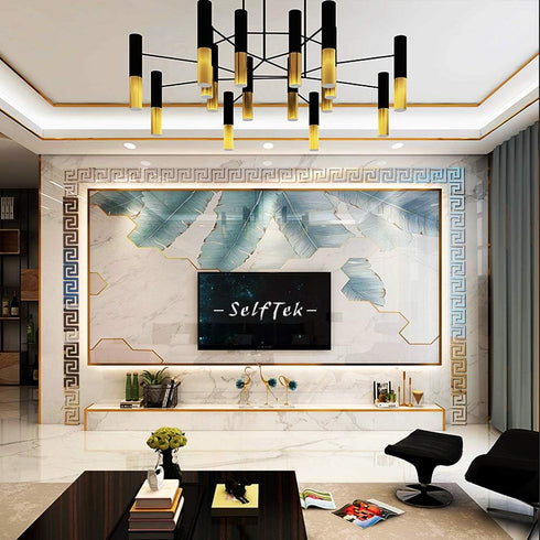SelfTek 48Pcs Acrylic Mirror Wall Stickers, Peel and Stick Mirror Decals for DIY Home Decor, Silver