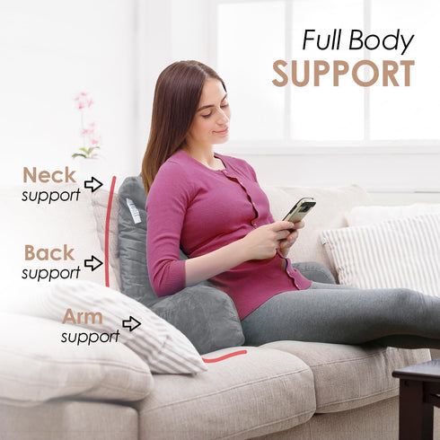 Nestl Reading Pillow for Kids & Teens with Shredded Memory Foam, Backrest Pillows for Reading, Watching, and Gaming