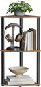 SONGMICS HOME Superfast Toolless Assembly, Corner Shelf Stand, 3-Tier Corner Standing Shelf,