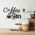 Shimeyao Coffee Bar Accessories, Metal Rustic Wall Art Sign for Cafe Home Office Kitchen, Vintage Black Cup Letter