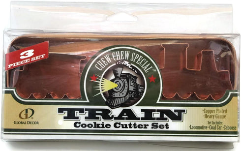 Train Cookie Cutter Set, 3 Piece Copper Plated