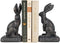 Rabbit Bookends, Decorative Bunny Book Ends for Shelves, Unique Rabbit Figurine Bookends,