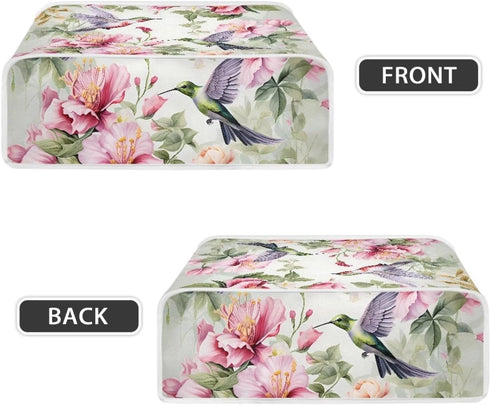 Bird Flower Grill Pan Cover - Protective Dust Cover Compatible with Most Small Kitchen Appliances