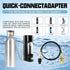 Soda Maker CO2 Tanks Adapter Hose with Big Pressure Gauge, Compatible with Fizzi Onetouch Jet Aqua Fizz Blue Cylinder