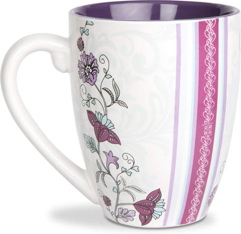 Pavilion Gift Company Mark My Words Sister In Law Floral Butterfly Coffee Tea Mug - Large, Purple, 591ml