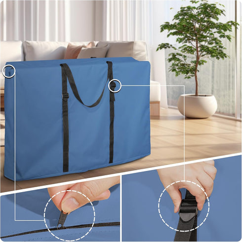 Uranshin 600D 43" 11" 29" 1 Pack) Large Outside Folding Chair Storage Bag with Zipper and Handles, Folding Chair Carry