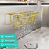 Gold(8.73 3.54 2.36in) HapiRm Sponge Holder for Kitchen Sink, No Drill Kitchen Sink Caddy Organizer, Rustproof Dish