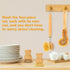 Bamboo Dish Brushes Sets, 4 Tools in One Kitchen Clean Dish Scrubber for Pots, Pans, Bottles with Natural Bristles