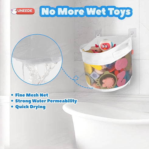 Organizer,4.15 UNEEDE Bath Toy Gallons Bathtub Toy Storage Organizer,Quick Access Bath Toy Holder For Bathtub,Baby
