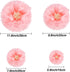 Gejoy 12 Pieces Pink Paper Flowers Tissue Pom Poms for Wedding Backdrop, Baby Shower, Birthday