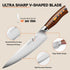 TUO 8 Inch Chef Knife - Sharp Kitchen Knife with Pakkawood Handle, High Carbon Steel, Gift Box