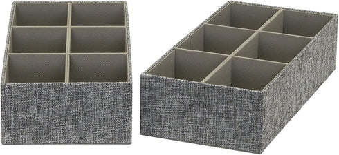 3 Set, 2 Household Essentials Piece Drawer Organizers Starter Customizable Inserts, Large Tray and Small Trays