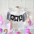 Q&High Life Race Car First Birthday Highchair Banner, Pre - strung Black & White Checkered ONE Garland for Boys Fast