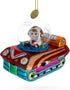 Astronaut in Space Vehicle - Blown Glass Christmas Ornament