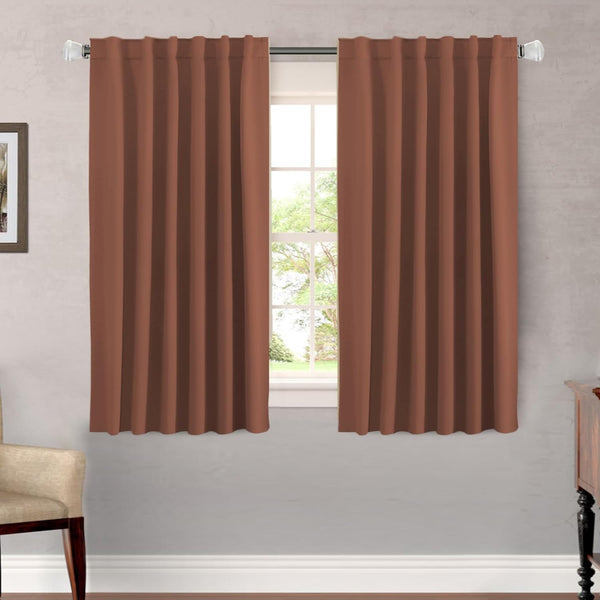 H.VERSAILTEX Blackout Curtains Thermal Insulated Room Darkening Panels for Bedroom (2 Panels, Washed Spice, 52 x 54
