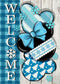 Welcome Winter Decorative Garden Flag, Blue Plaid Check Snowflake Farmhouse Yard Decorations, Seasonal Outdoor Decor