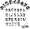 Alphabet & Number Cookie Cutters Set, 35 Pieces Mold Tools for Fondant, Biscuit, Cake, Fruit, Vegetables, or Dough