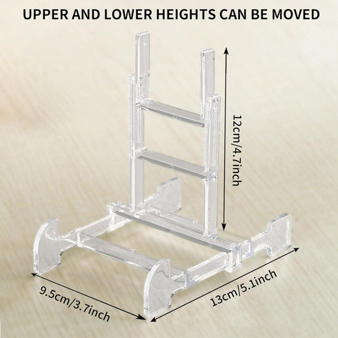 Acrylic Plate Stands,Large size Plate Stand Adjustable Decorative Plate Holder Plate Stand Decorative Stand for Display Pictures or Plate ,Home Office Supplies Festival Party Decoration(6 Packs)
