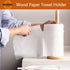 Wooden Paper Towel Holder Stand (4 Pcs), Non-Slip Countertop Paper Roll Holder for Kitchen Countertop and Table