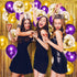 Purple Balloon Garland Arch Kit, 121 PCS Purple and Gold Party Decorations for Birthday, Graduation, Wedding