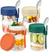DRKIO 4 Pack Glass Overnight Oats Containers with Lids and Spoons 16