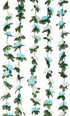 Miracliy 5Pcs 41FT Blue and White Flower Garland, Artificial Rose Arch Vines for Wedding Backdrop Decoration