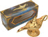 LAUYOO Classic Aladdin Magic Genie Lamp, Metal Carved Arabian Props for Home Tabletop Decoration, Gold