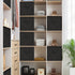 Nestl Cube Storage Bins, Foldable 6 Cube Storage Organizer Bins, Fabric Storage Cubes, Storage Basket with Handles, Black Closet Storage Bins, 11-Inch Cube Storage Bins for Bedroom, Playroom and More