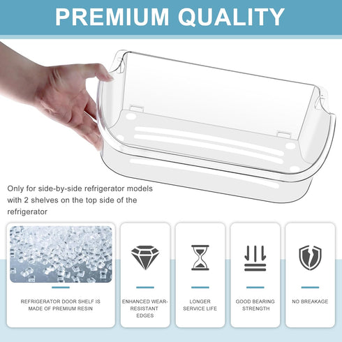 Upgraded 240356402 Refrigerator Door Bin Replacement for Frigi.daire Refrigerator Door Shelf Parts LFSS2612TF0 LFSS2612TE0 FFSS2615TE0 FFSS2615TS0 FGHS2631PF4A AP2549958 Door Shelf Shelves