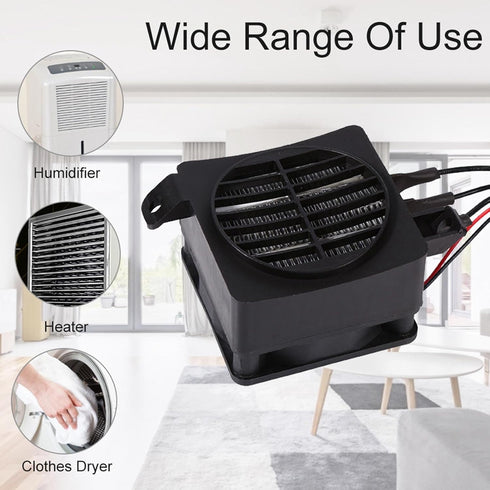 AYNEFY PTC Car Fan Air Heater: 100W 12V Energy Saving Constant Temperature Heater with Heating and Fan Modes for Small