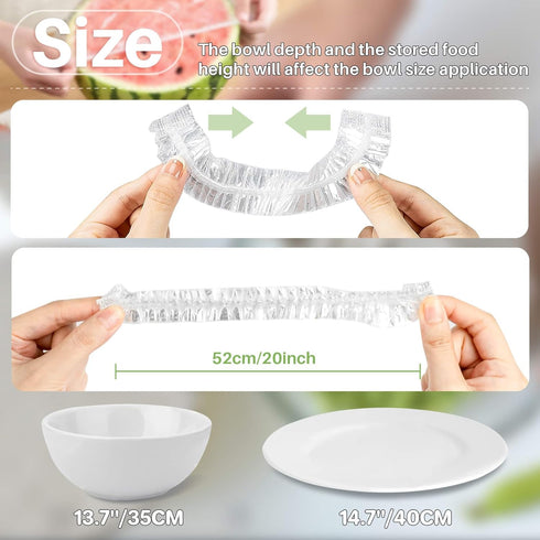 100 Bowl Covers Bread Proofing - Large Plastic Wrap for Food Sourdough Bread Baking Bread Rising Elastic Reusable Plate Covers Outdoor Food Fresh Keeping Bags Shower Cap Hair Deep Conditioning