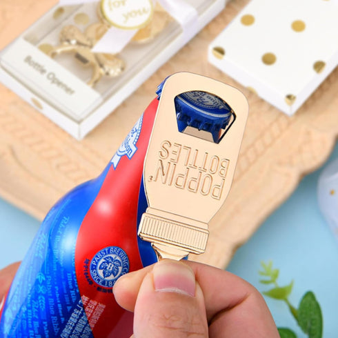 wxfdac 24 Pcs Baby Bottle Opener, Popping Bear Footprint Keychain Bottle Openers with White Gift Box, Baby Shower Party