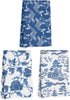 Hanamiya Na 3Pcs Exquisite Traditional Landscape Kitchen Towels, Koi Fish Floral Decorative Absorbent Microfiber