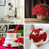 JUSTOYOU 10Pcs Artificial Roses Flowers, Realistic Silk Rose, Long Stem Bouquets for Home Wedding Decoration