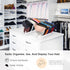 HAYVAN Hat Organizer for Baseball Caps, 2 PCS No Install Acrylic Holder for 14 Caps (White)