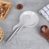 Ceramic Spoon Rest for Kitchen, Heat Resistant Utensil Holder for Countertop, Dishwasher Safe, Blue (White)