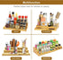 Spice Rack Organizer for Cabinet, 3 Tier Expandable Bamboo Storage for Kitchen Cabinet, Cupboard, Pantry