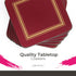 Pimpernel Classic Burgundy Drink Coasters, Set of 6, Heat & Stain Resistant, Non-Slip Cork Backing, 4"