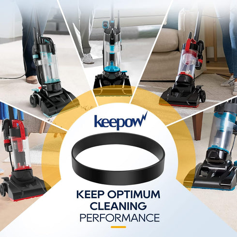 KEEPOW Vacuum Belt for Bissell Powerforce Compact, 1604895 Replacement Belt for Bissell Models, 6 Pack