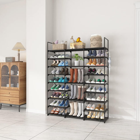 Caitlyn 9 50-55 Tiers Shoe Rack Storage Organizer Shoe Shelf Organizer for Entryway Holds Pairs Shoe and Boots