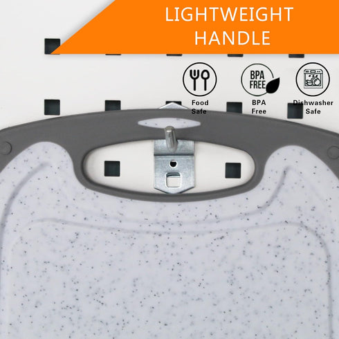Cutting Board for Kitchen, Large-Small Marble Cutting Boards Set of 3, Non-Slip, Dishwasher Safe (Marble White).