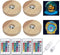 nuuubik 4 Pieces LED Light Stand Bases Colorful Lights Display Base with Remote