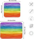 Colorful Stripe Rainbow Dish Drying Mat 18x24 inch, Absorbent Reversible Microfiber Mat for Kitchen