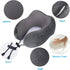 Travel Pillow, Best Memory Foam Neck Pillow for Sleeping, Airplane Car & Home Use (Grey)