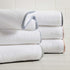 Set 12 (13" 13") Great Bay Home White/Green Washcloth - Ultra-Soft Cotton, Boho-Chic Border Design - Washcloths x