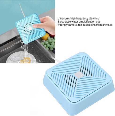 Mini USB Dishwasher, Blue Portable Dish Washing Machine for Home and Restaurant Use
