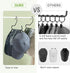 Mkono Hat Organizer for Baseball Caps, Set of 2 Metal Hat Rack for Closet, Holds 20 Caps, Black Storage