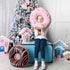 HYSEAS Round Throw Pillow, 14 Inch Chocolate Pink Donut, 3D Digital Print Decorative Soft Plush Pillow