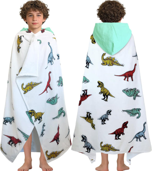 VOOVA & MOVAS Dinosaur Hooded Towels for Teens & Big Kids 8Years